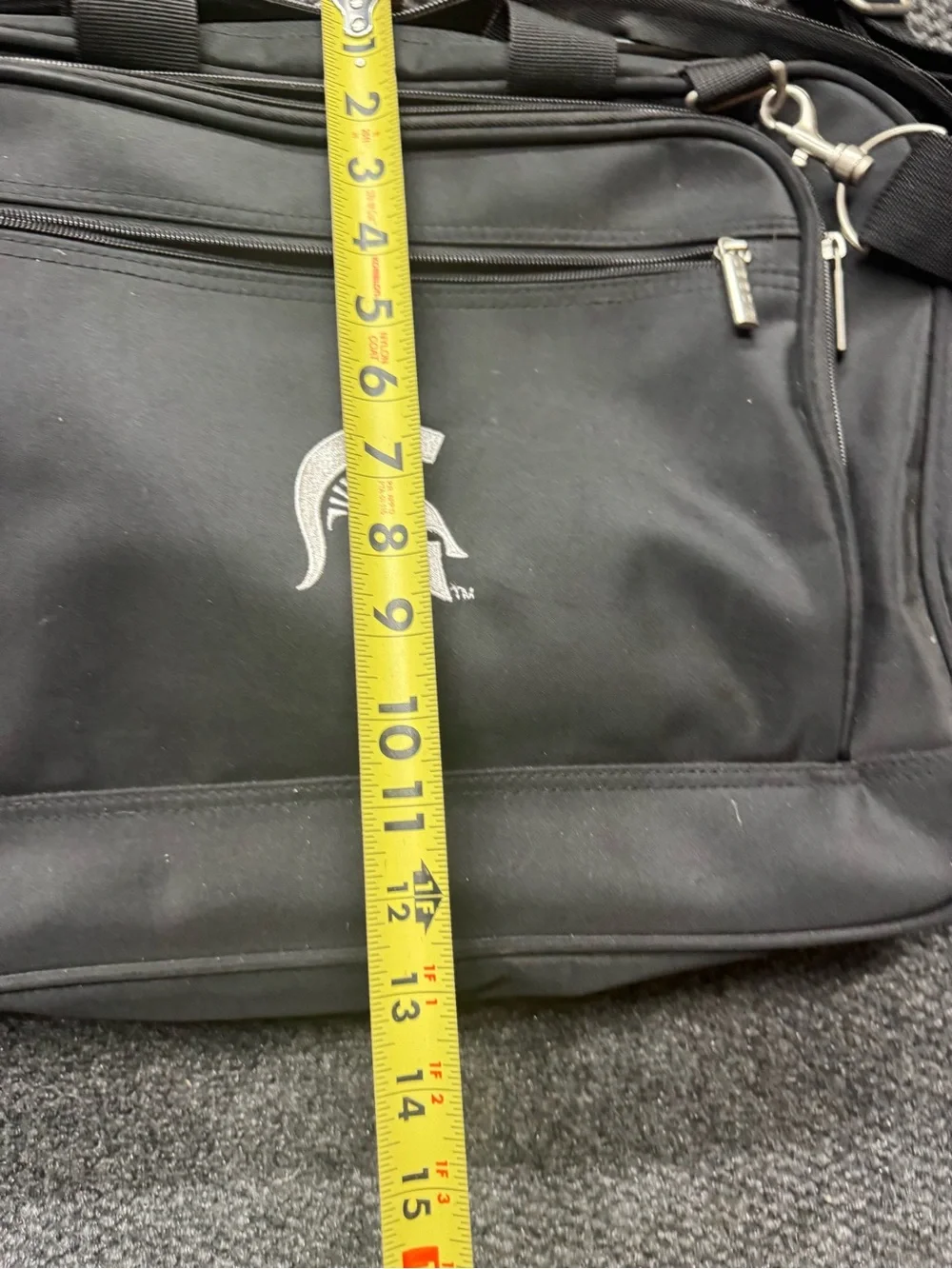 Source Unknown Black Laptop Messenger Bag with Spartan Logo